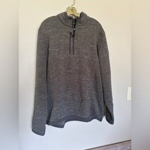 Eddie Bauer Men's Charcoal Zip-Up Sweater